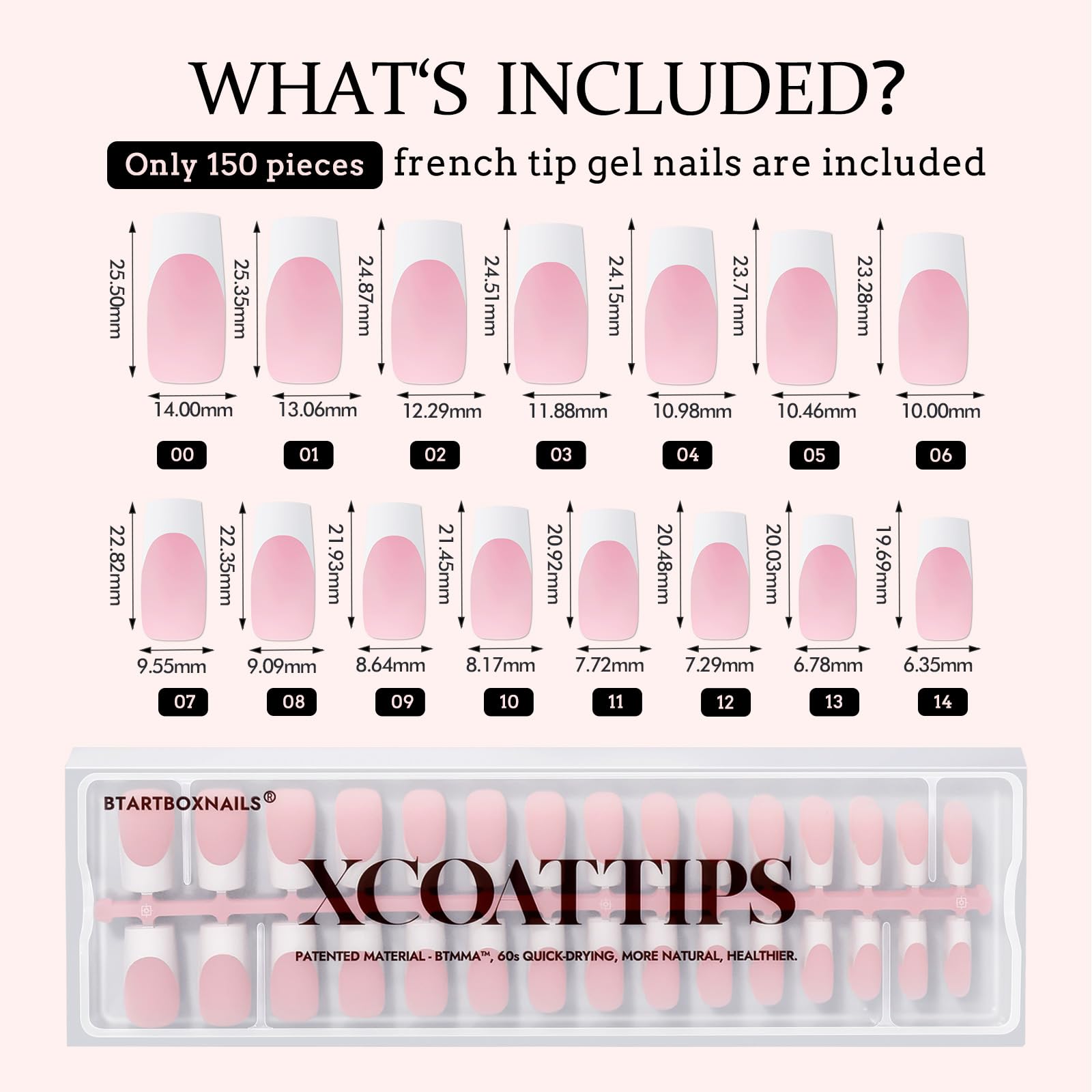 BTArtboxnails natural-fit tips hug the nail bed for comfortable wear