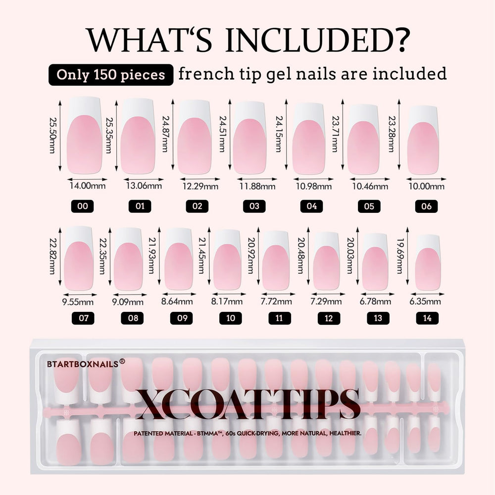 BTArtboxnails natural-fit tips hug the nail bed for comfortable wear
