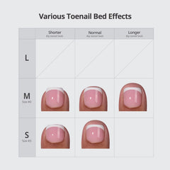 BTArtboxnails short-toenail-tip-fit contours precisely for a seamless look.