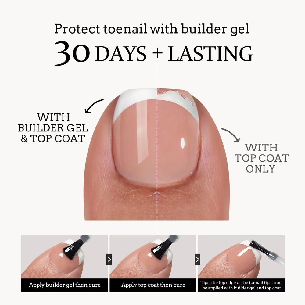 BTArtboxnails soft gel toe tip material for flexible wear