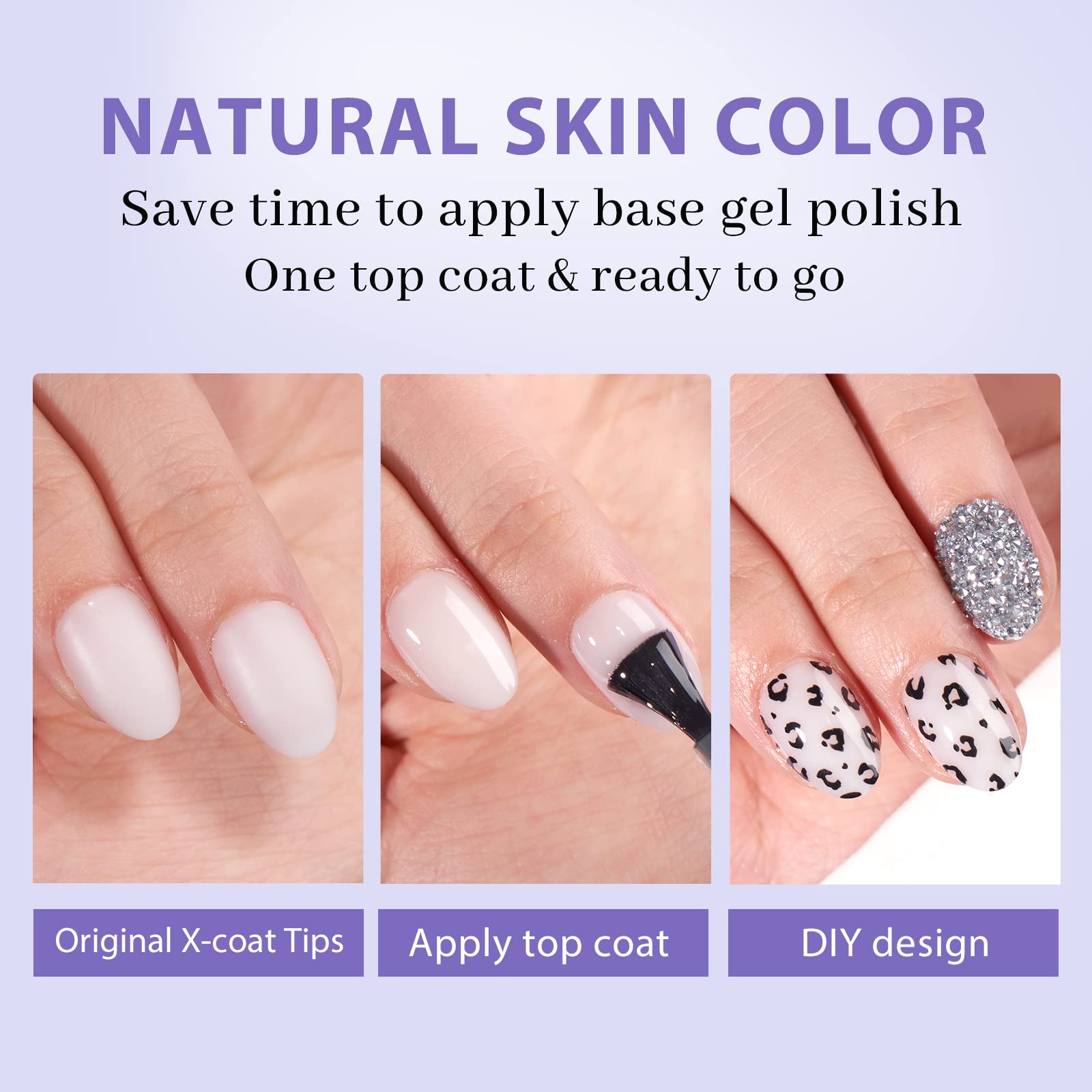 BTArtboxnails soft gel tips fit flat and curved nails with a natural shape.