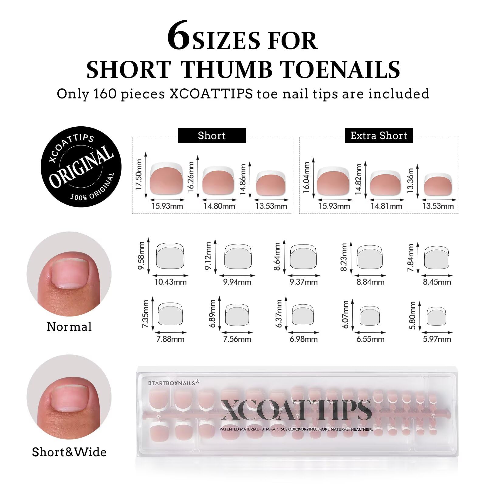 BTArtboxnails soft gel toenail tips provide flexible wear and daily comfort.