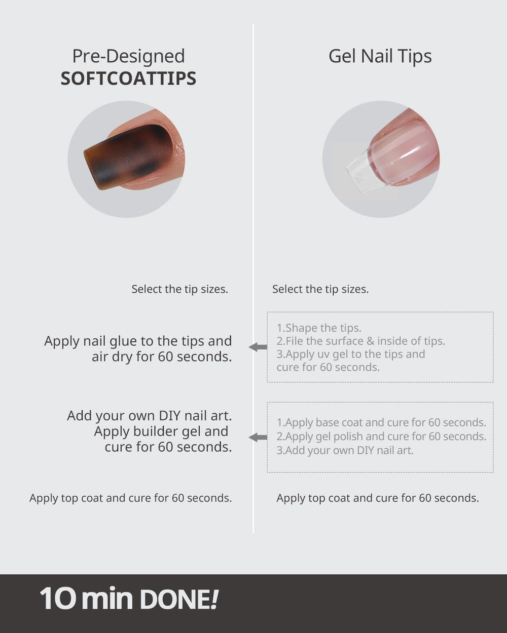 BTArtboxnails SoftCoattips mix and match with other BTArtboxnails collections