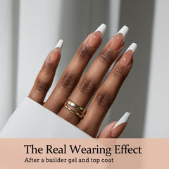 BTArtboxnails XCOATTIPS French tips in brown, comfortable fit for natural nails.