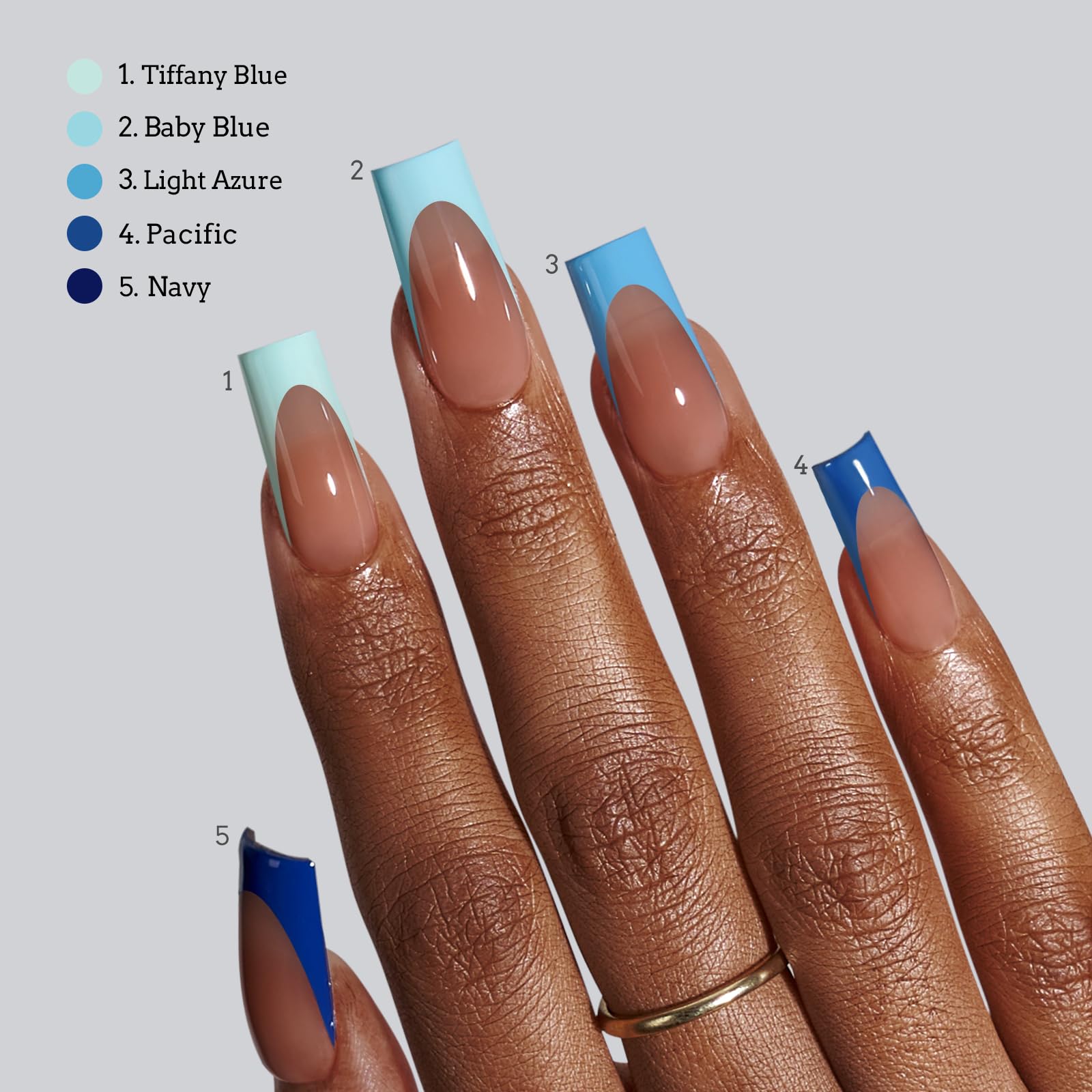 BTArtboxnails XCOATTIPS 150‑piece set in 15 sizes for precise fit.