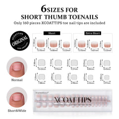 BTArtboxnails XCOATTIPS 4x thicker toe tips provide stable wear