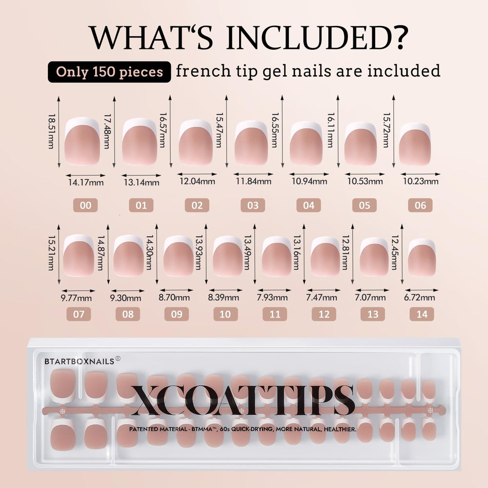 French ombre design potential with BTArtboxnails XCOATTIPS tips