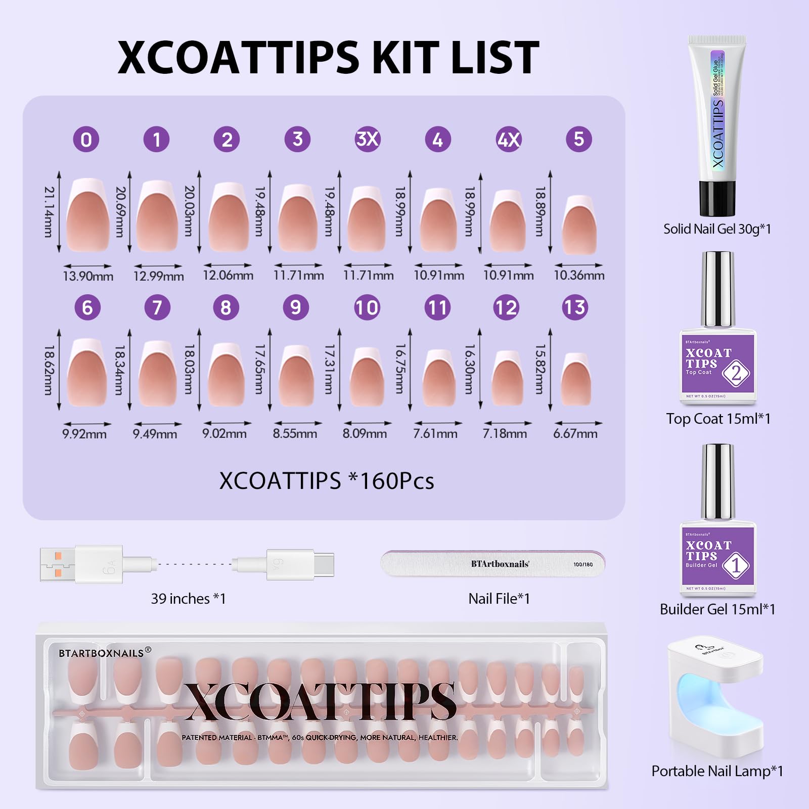 BTArtboxnails XCOATTIPS protecting duo supports long-lasting French tips