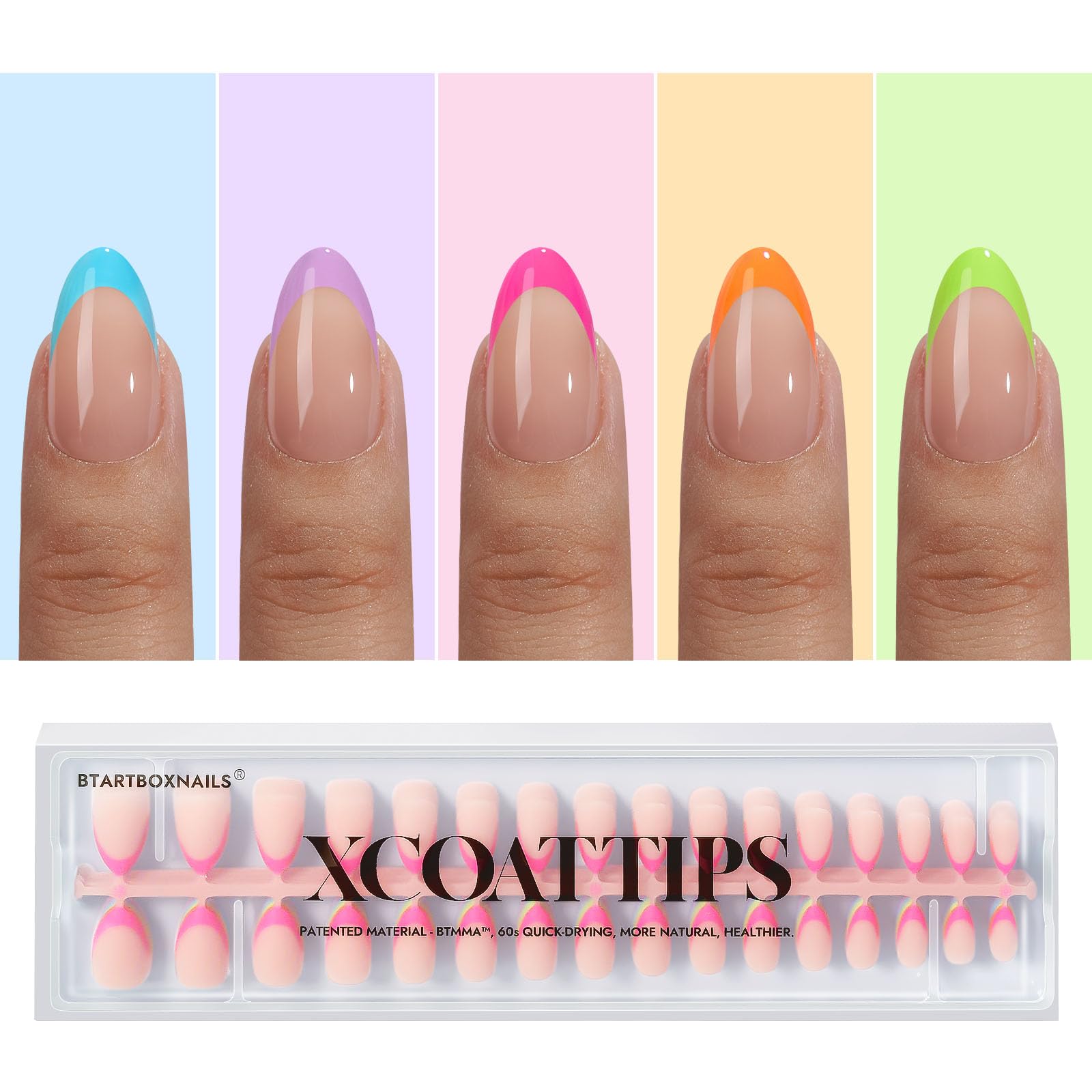 BTArtboxnails XCOATTIPS French tip nails for natural salon-like manicure at home