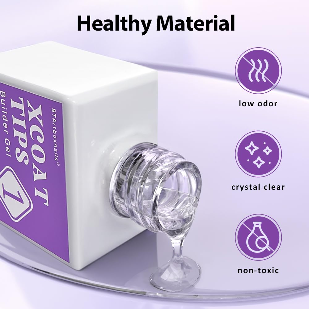 BTArtboxnails XCOATTIPS healthy materials label highlights skin-safe formula