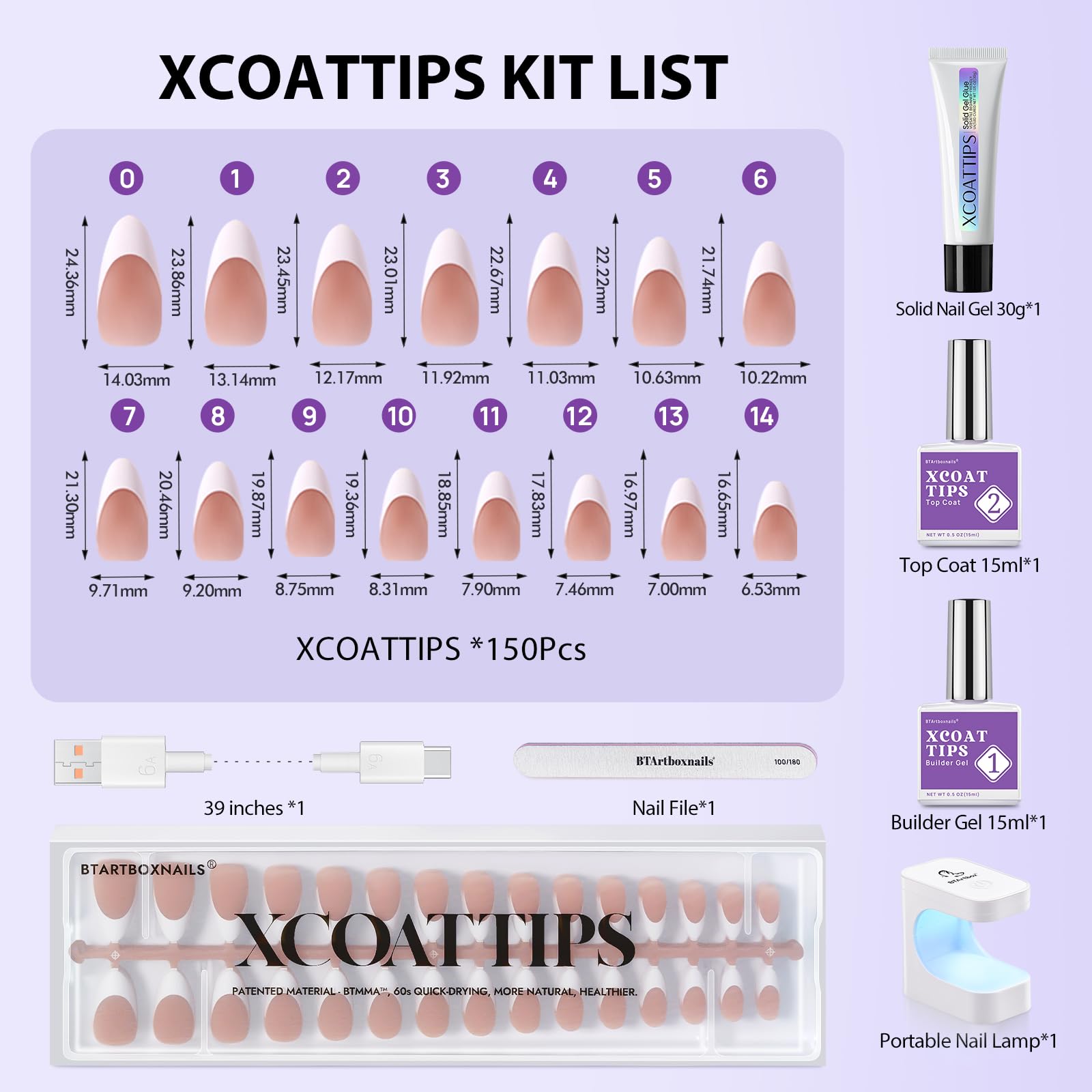 BTArtboxnails XCOATTIPS compact nail lamp for quick curing of gel