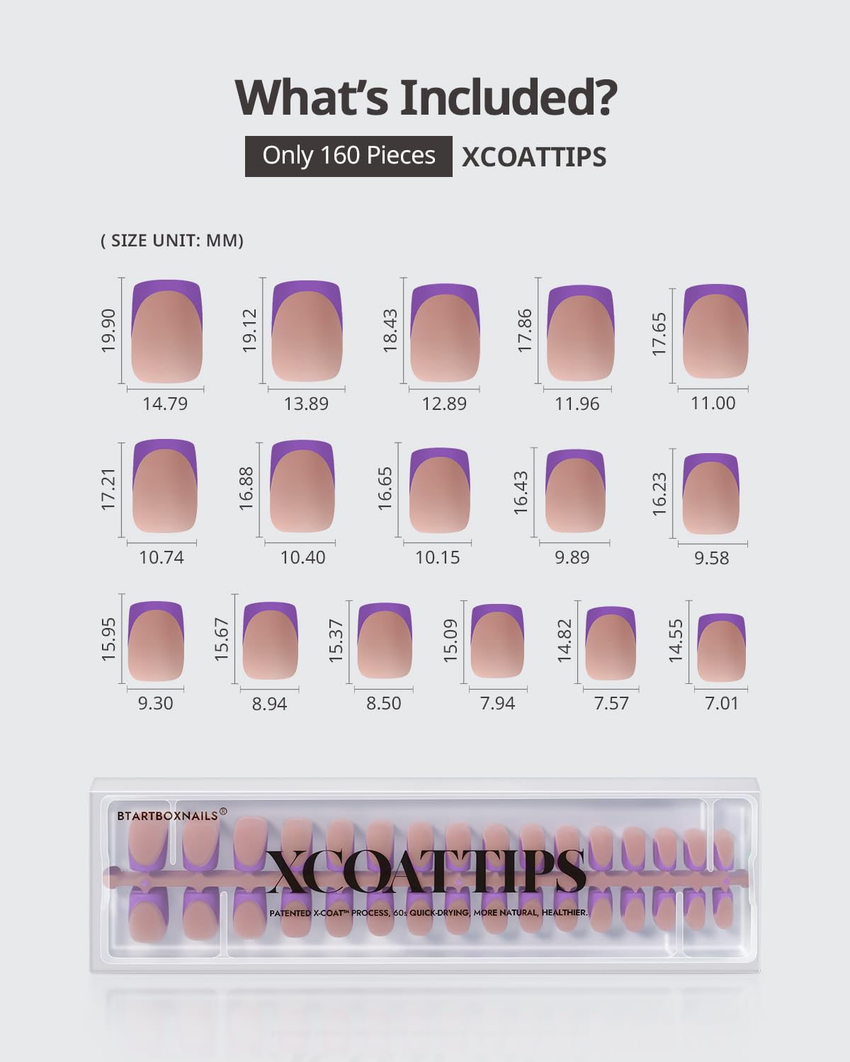 BTArtboxnails XCOATTIPS natural ultra-thin edges create a professional finish.