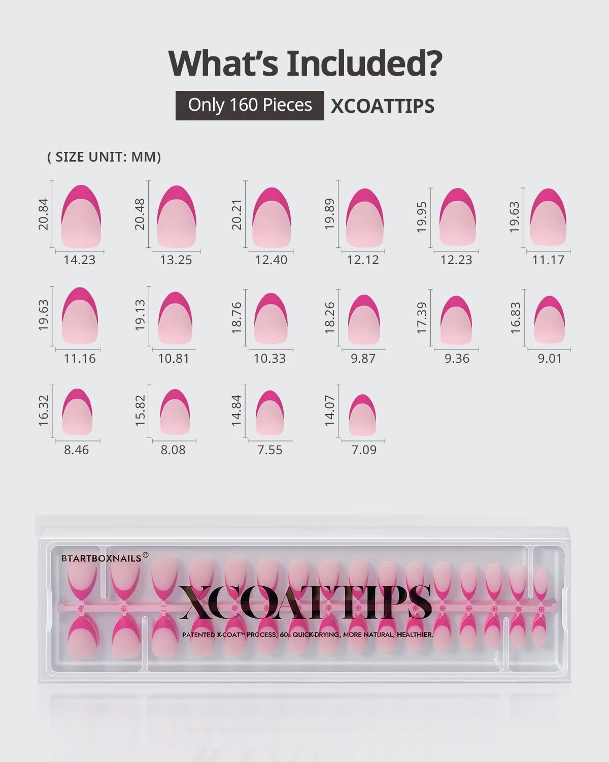 BTArtboxnails XCOATTIPS natural ultra-thin finish for a professional look.
