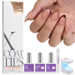 BTArtboxnails XCOATTIPS short press-on nails almond shape for quick DIY manicures