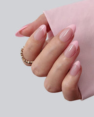 BTArtboxnails XCOATTIPS short almond press-ons with natural-looking shape.