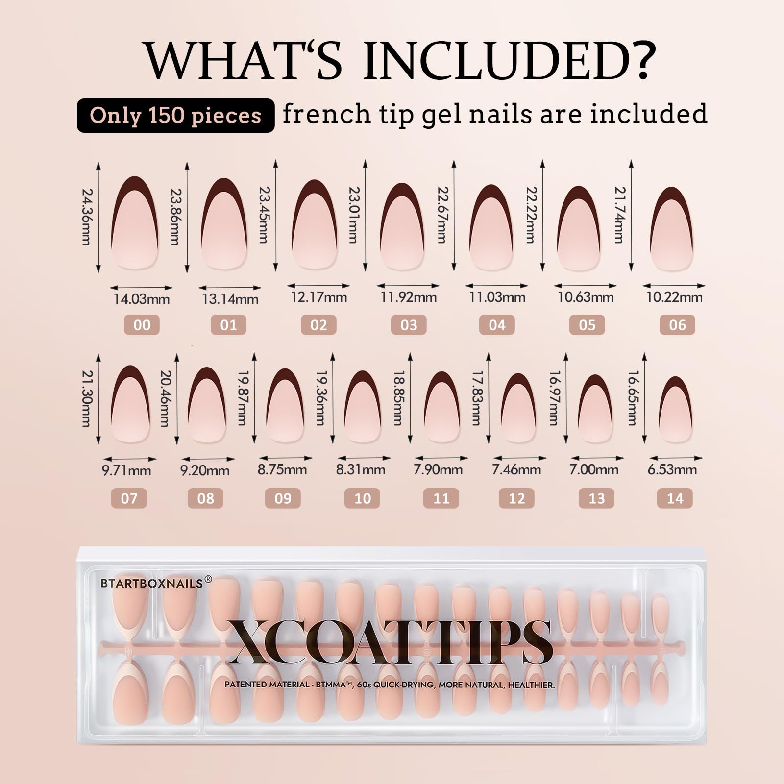 BTArtboxnails XCOATTIPS soak off soft gel for easy removal