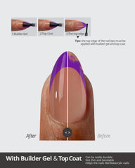 BTArtboxnails XCOATTIPS soft gel tips are lightweight and flexible for comfortable wear.