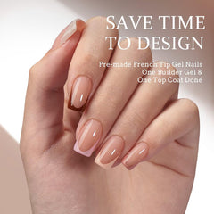 BTARTBOXNAILS XCOATTIPS square nails kit for quick, durable French tips at home