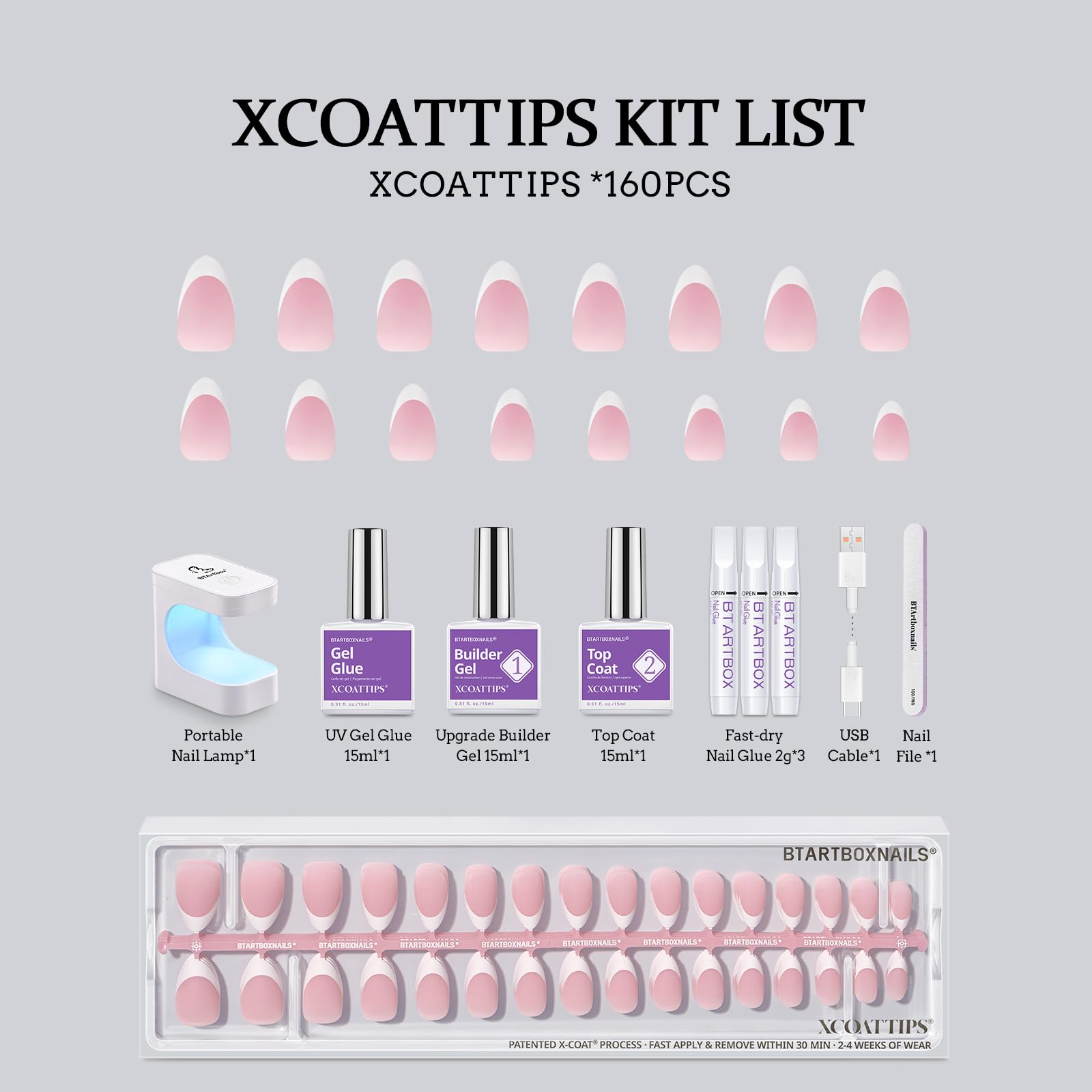 BTArtboxnails XCOATTIPS top coat adds shine and long wear.