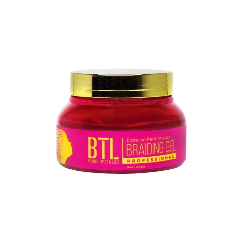 BTL Braiding Gel Extreme Performance 16oz for long-lasting hold with no residue