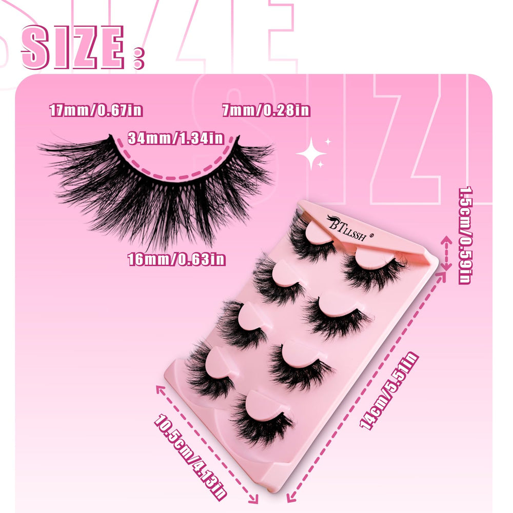 BTLLSSH 3D silk lash pack yields soft, real-feel lashes.