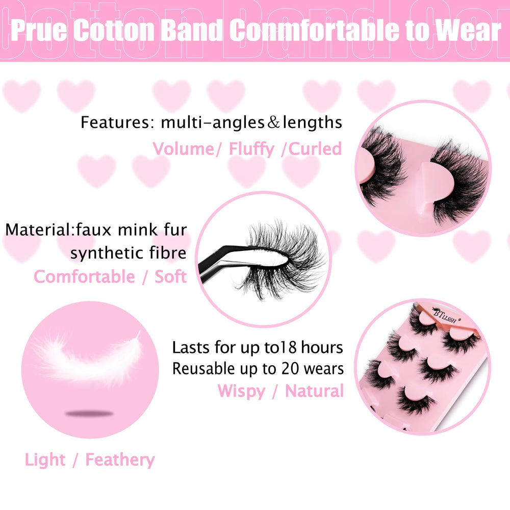 BTLLSSH 5D volume lashes create fuller lashes with light feel.