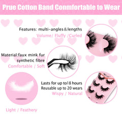 BTLLSSH 5D volume lashes create fuller lashes with light feel.