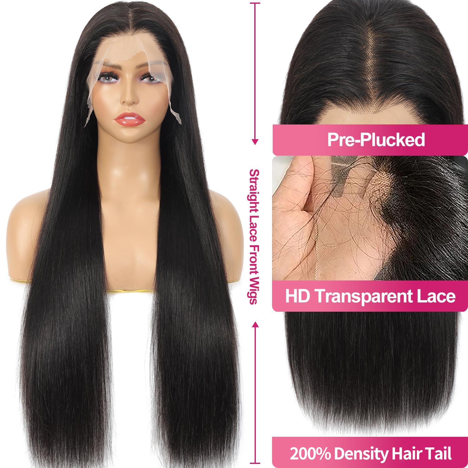 Btomar pre-plucked hairline detail provides a ready-to-wear natural look.