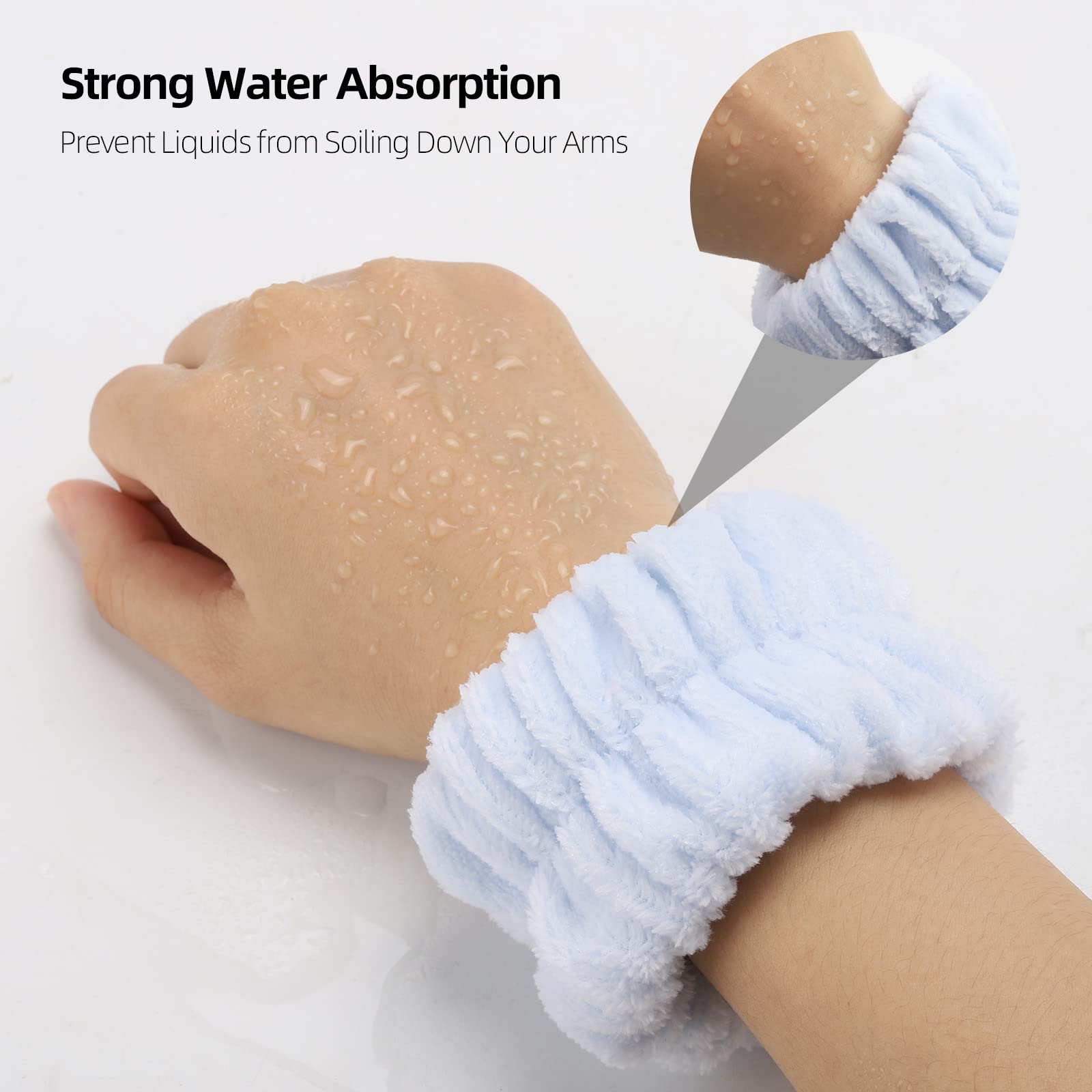BTYMS gray wrist washband pair offers cozy texture and reusable use.