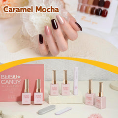 BUBU CANDY Brown Nude gel polish for versatile daily wear with smooth coverage.