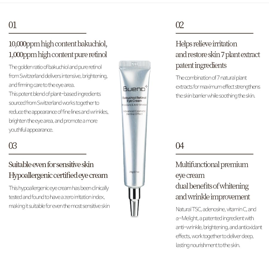 Close-up shows eye cream texture with creamy consistency.
