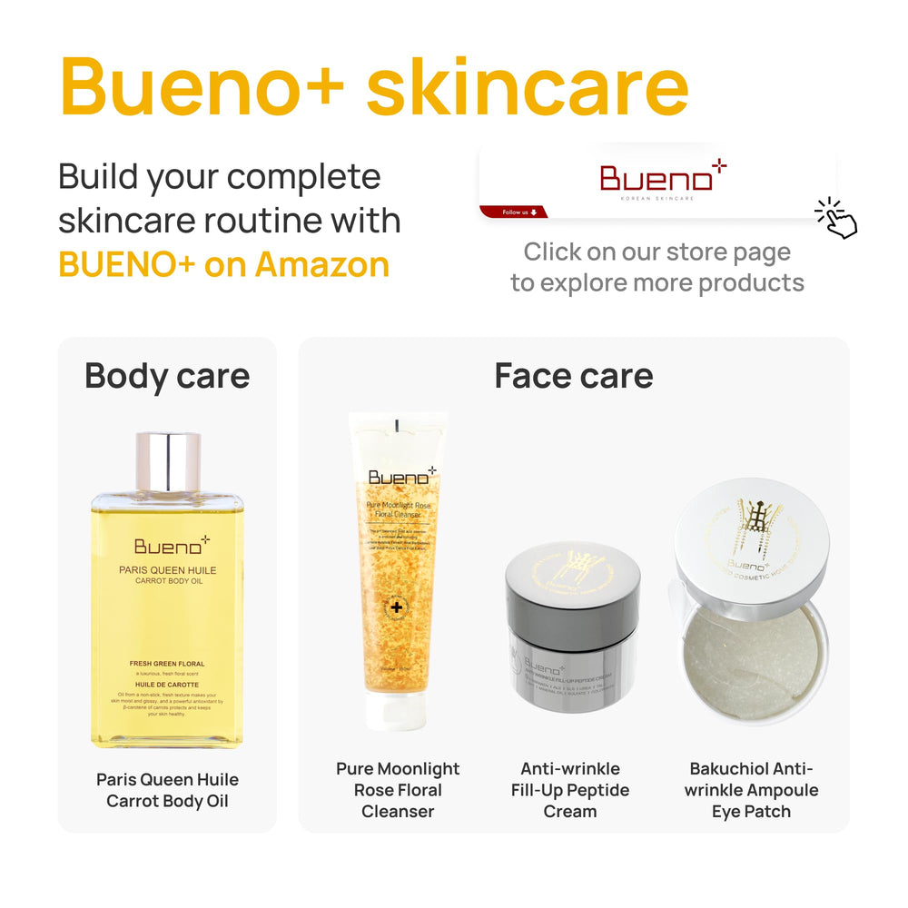 Bueno+ Paris Queen Carrot Body Oil lightweight feel for quick absorption.