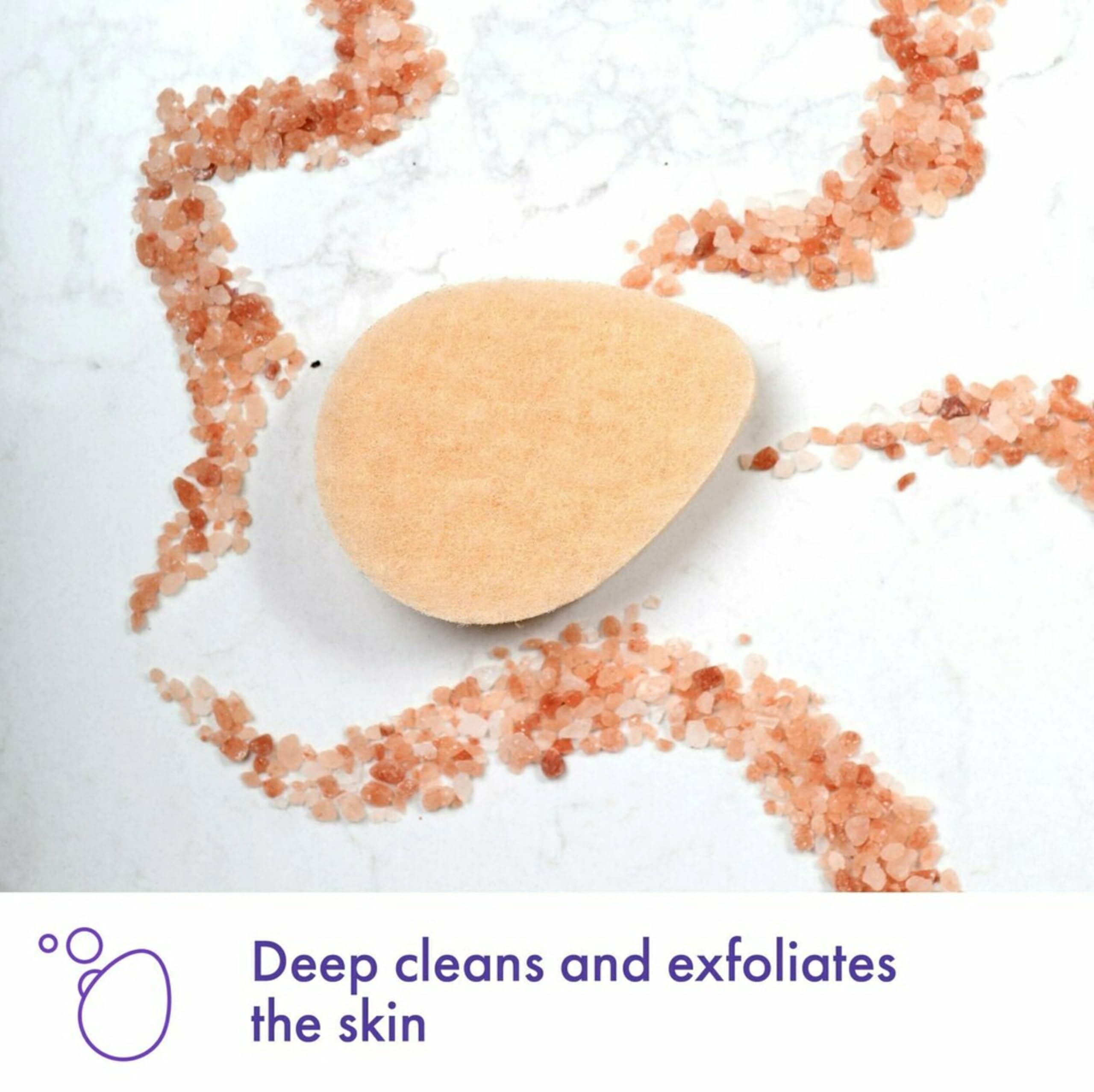 Buf-Puf packaging highlights reusable, dermatologist-developed sponge.