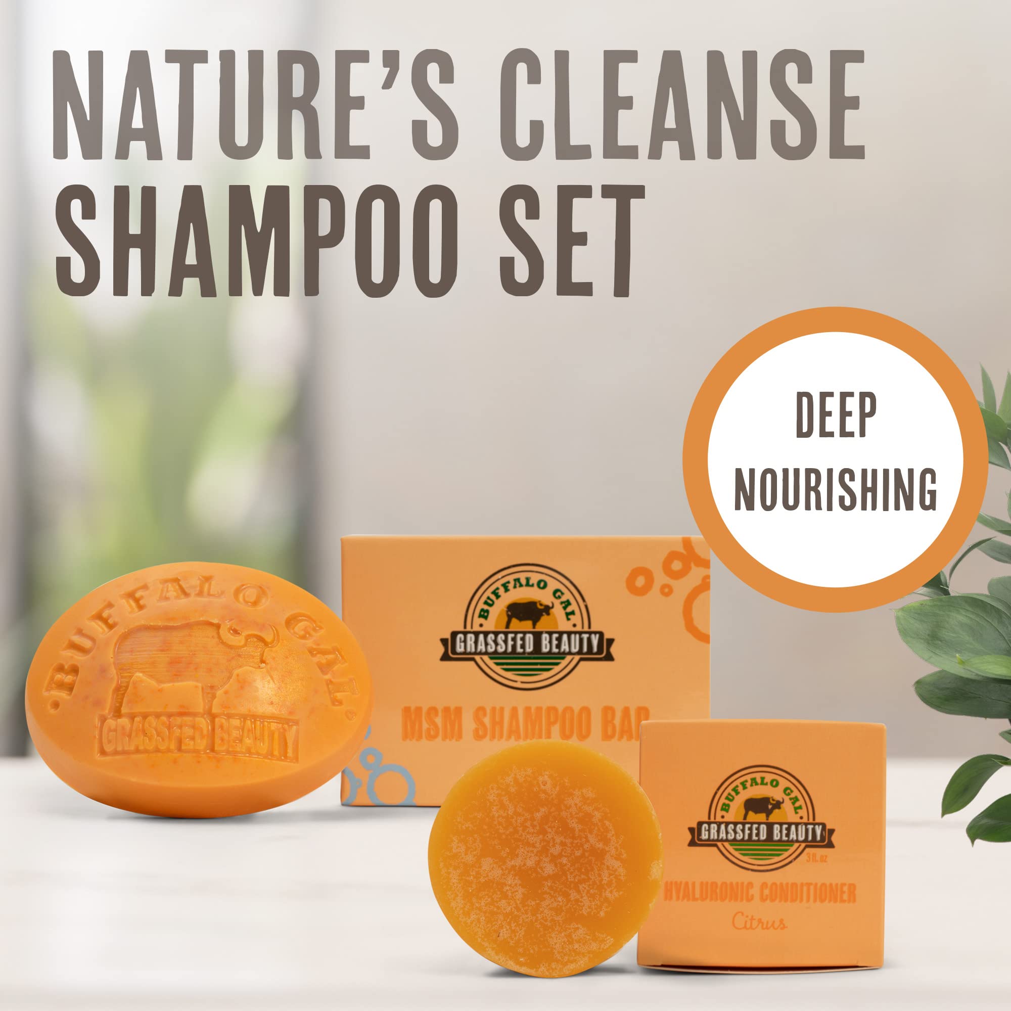BUFFALO GAL Hyaluronic Conditioner Bar shows a silky-finish visual for effortless detangling.