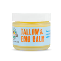Buffalo Gal Tallow Emu Balm unscented jar for deep hydration