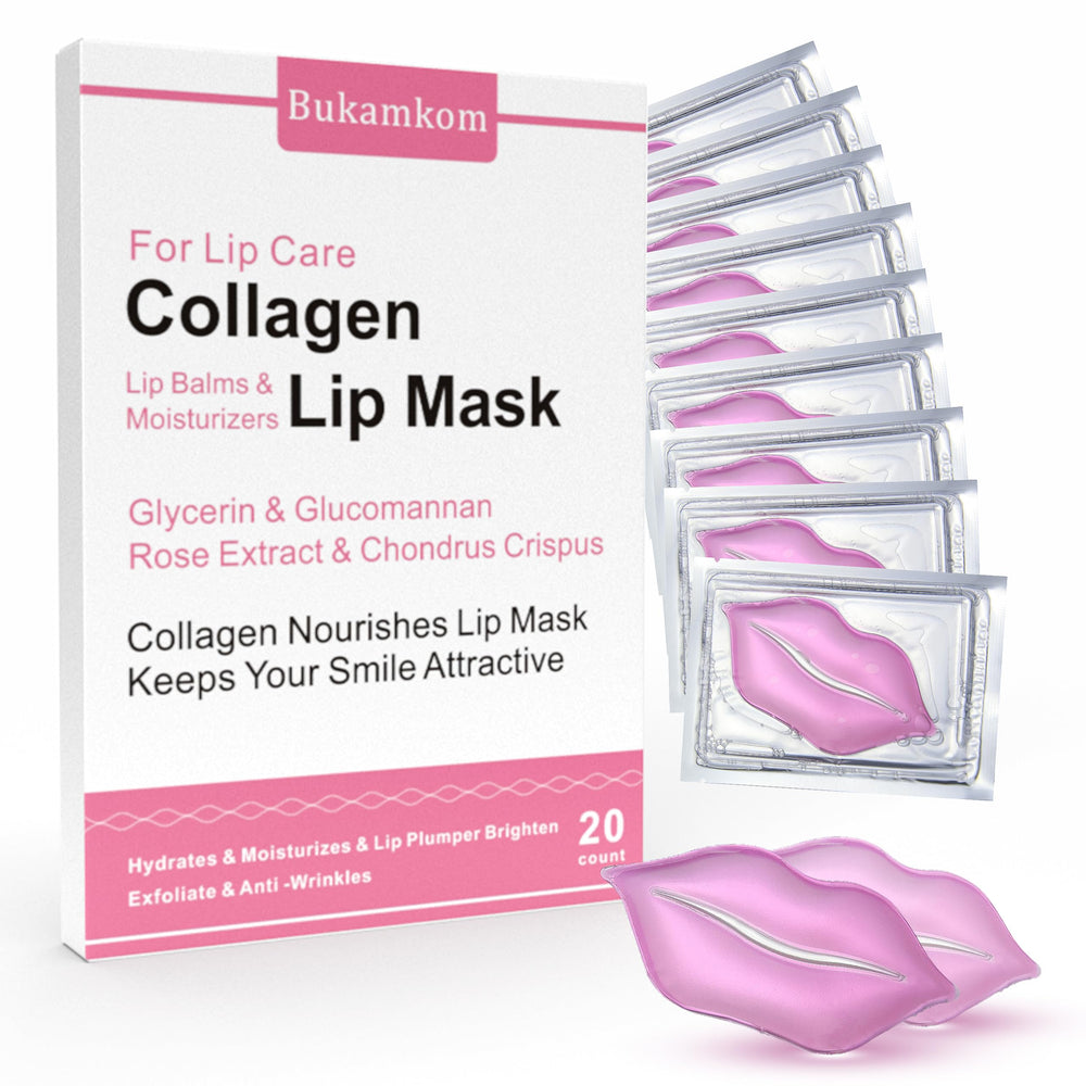 Bukamkom collagen lip mask bulk box for value and routine lip care.