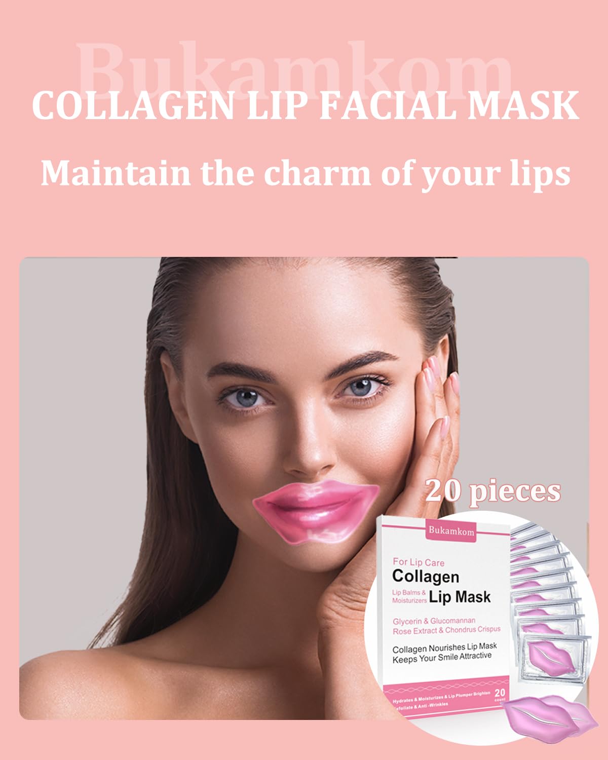 Bukamkom lip mask adheres well and fits lips during treatment.