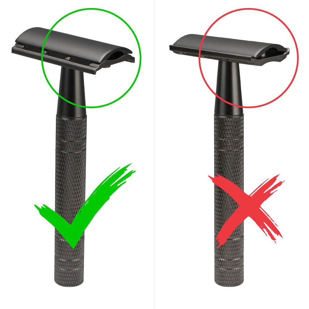 BULIMICA closed comb razor gliding along skin curves for a gentle shave.
