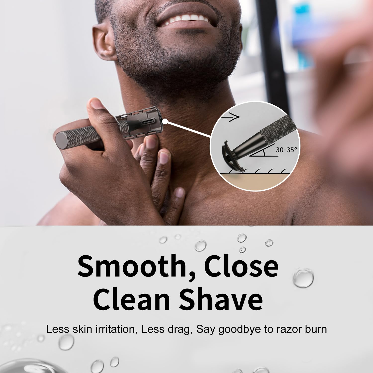 BULIMICA razor blades pack showing stainless steel blades for precise, long-lasting shaving.