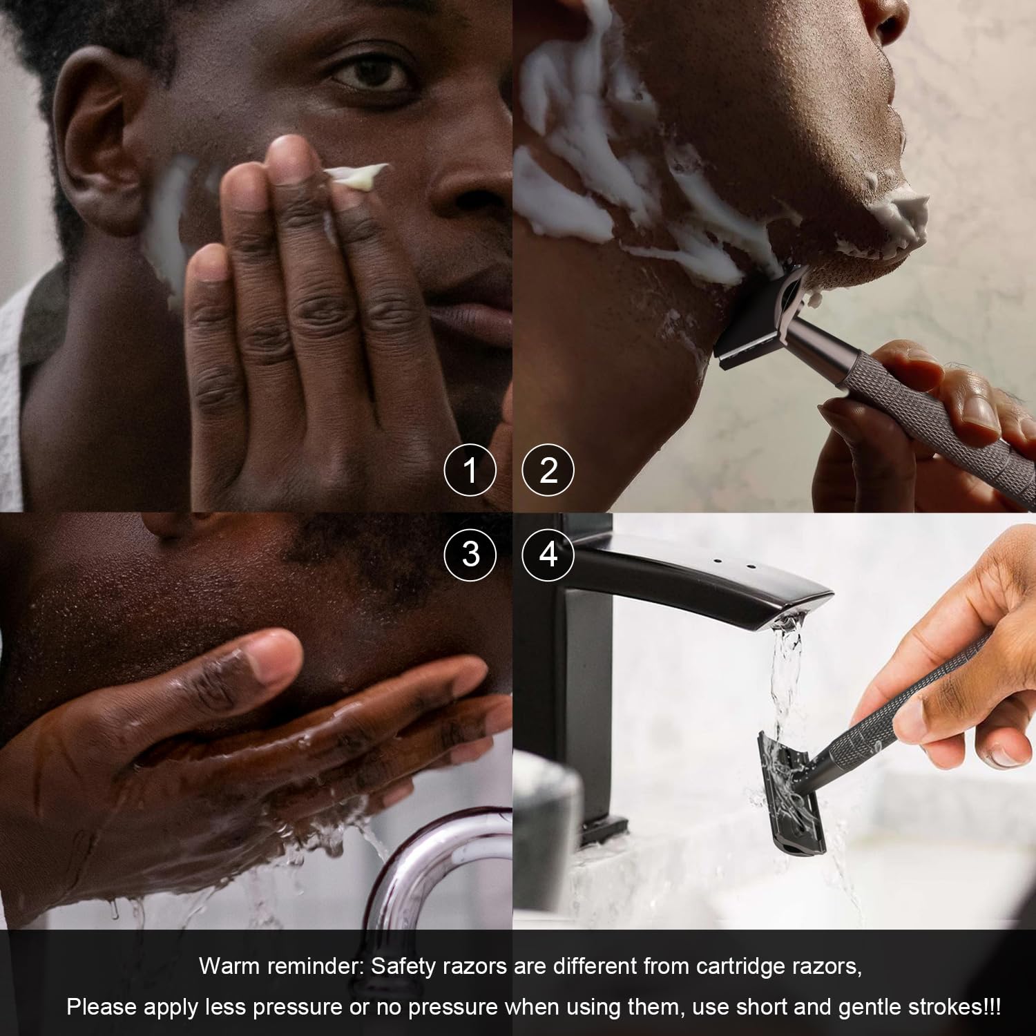 BULIMICA razor with non-slip grip for confident, precise control.