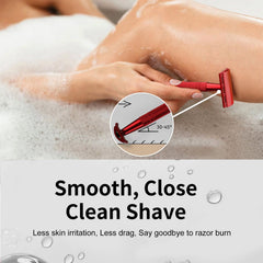 Bulimica single-blade razor handle shown for precise and comfortable grooming.