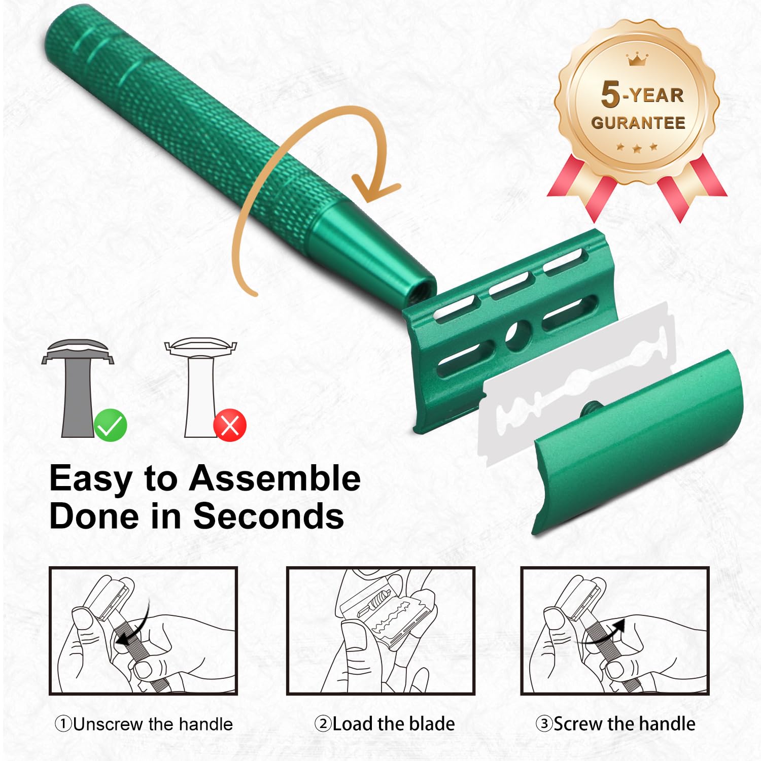 Bulimica travel-friendly razor pictured for compact storage in a toiletry bag.