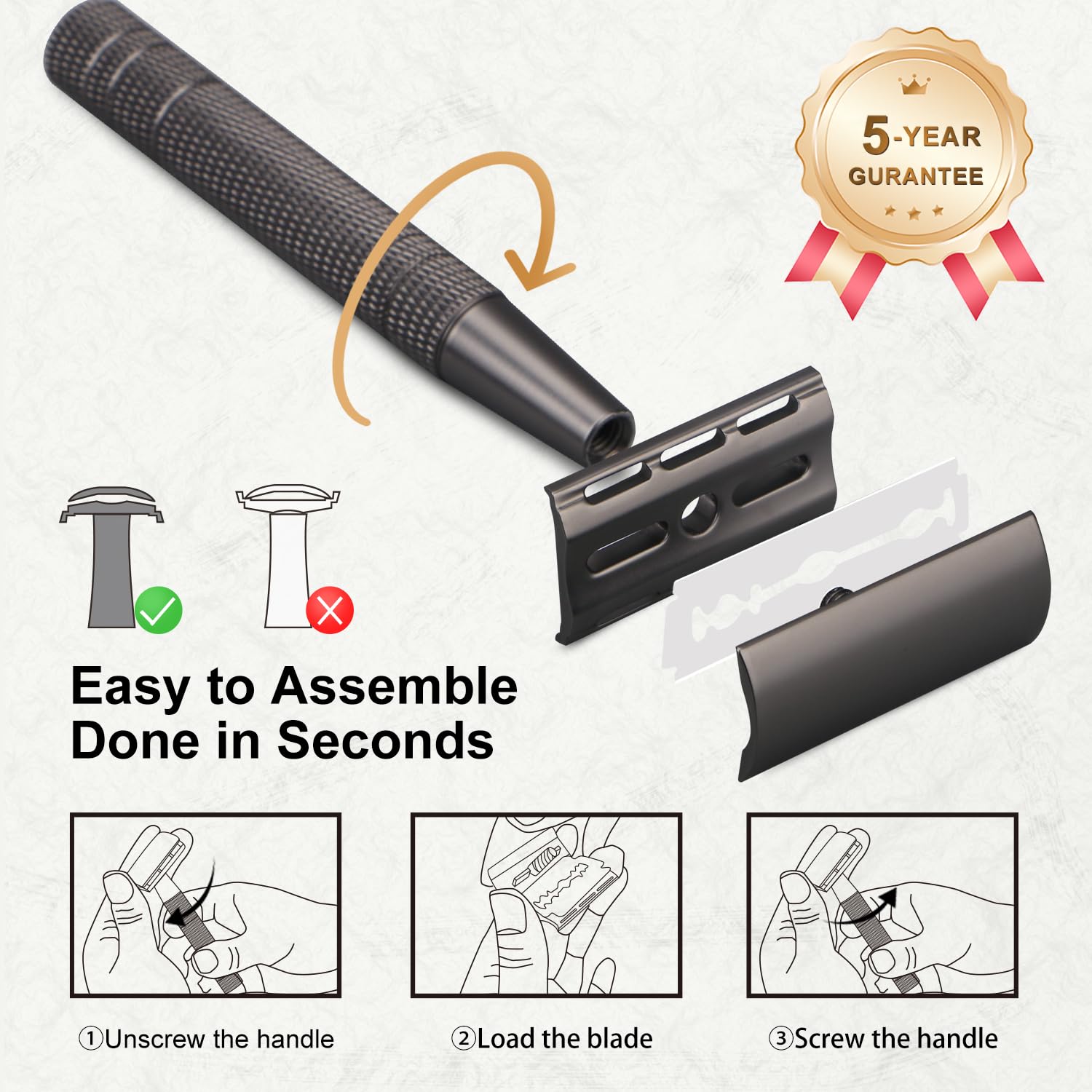 BULIMICA travel-ready razor in a compact kit for on-the-go grooming.