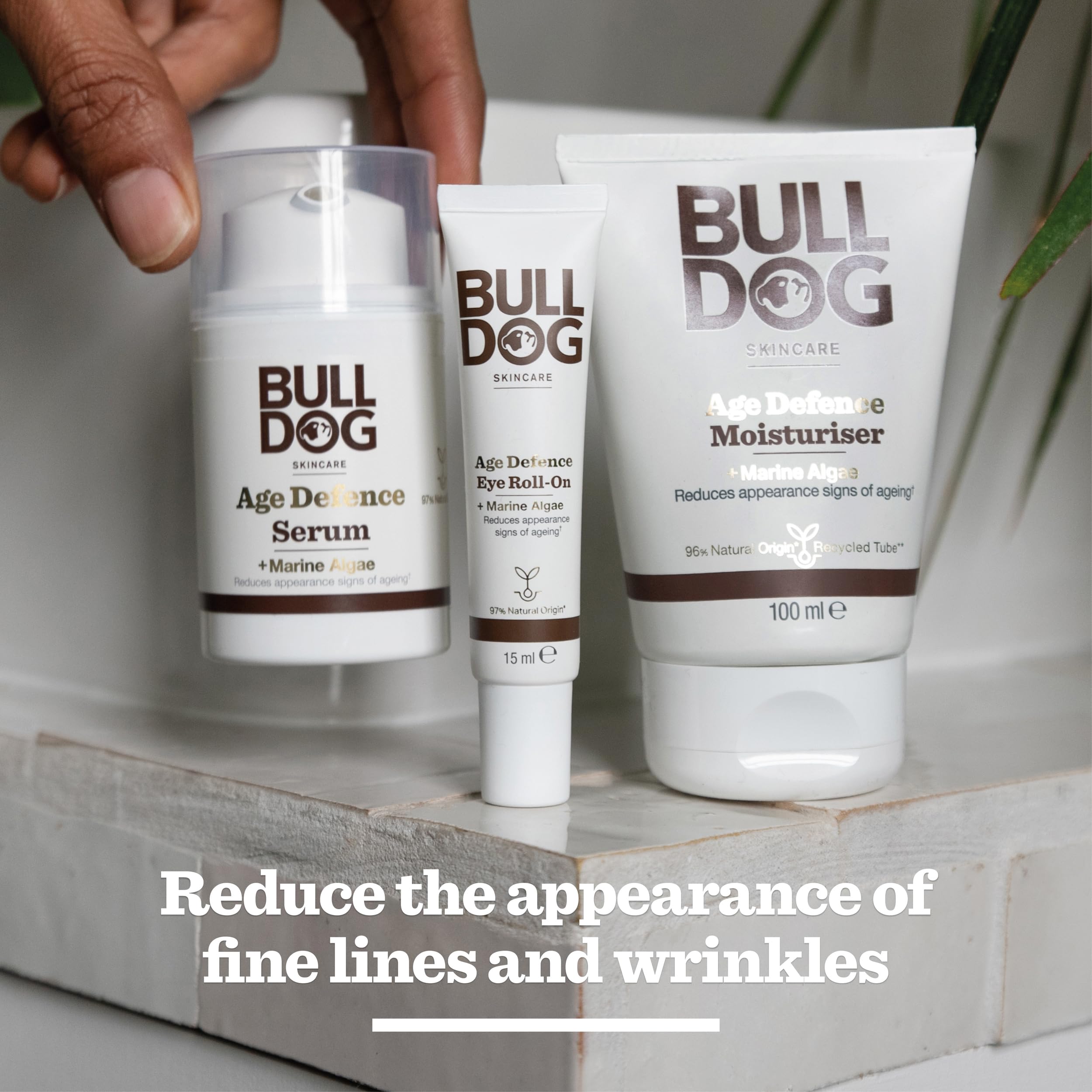 Bulldog Age Defense packaging design on recyclable carton