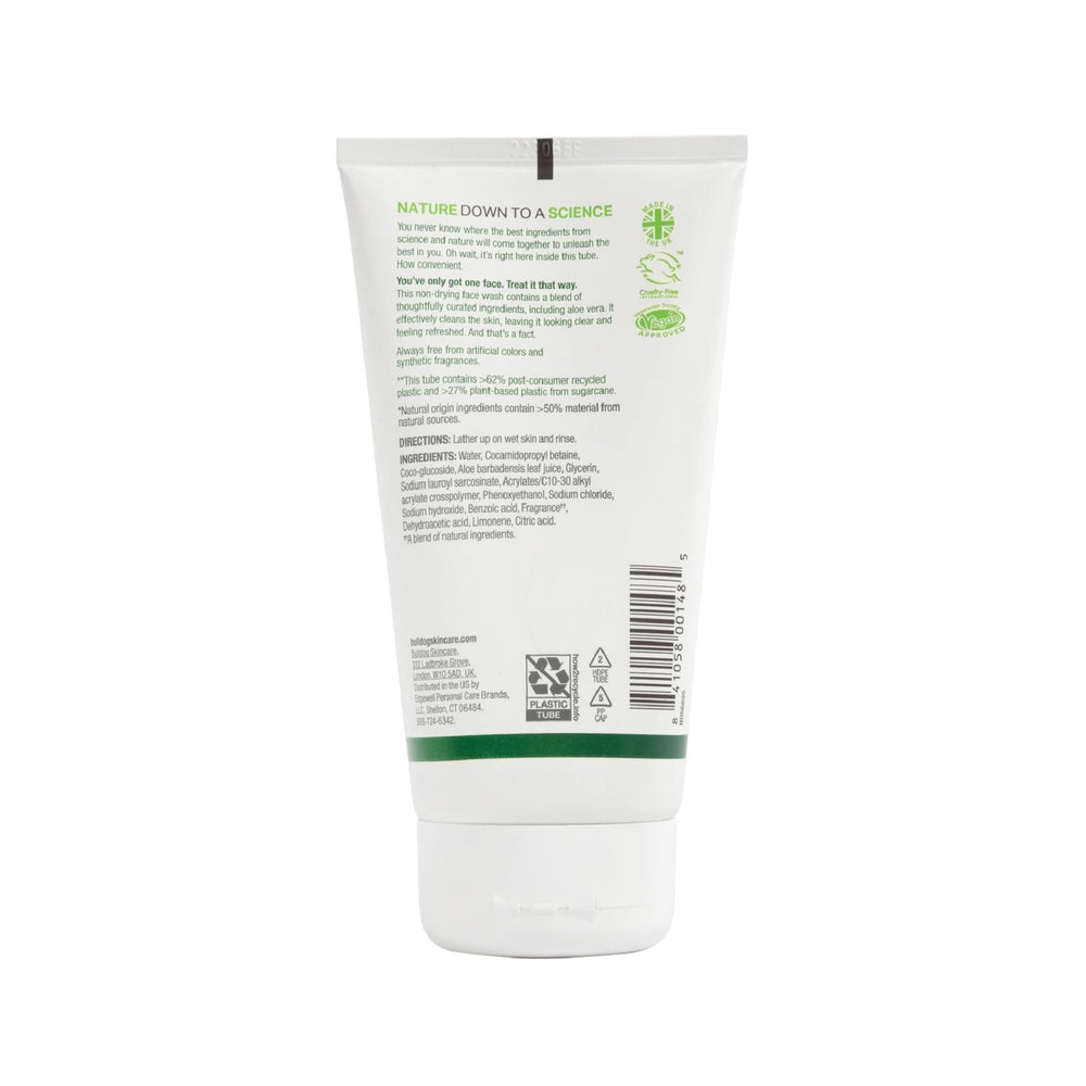 Bulldog Original Face Wash camelina oil nourishes skin during cleansing.