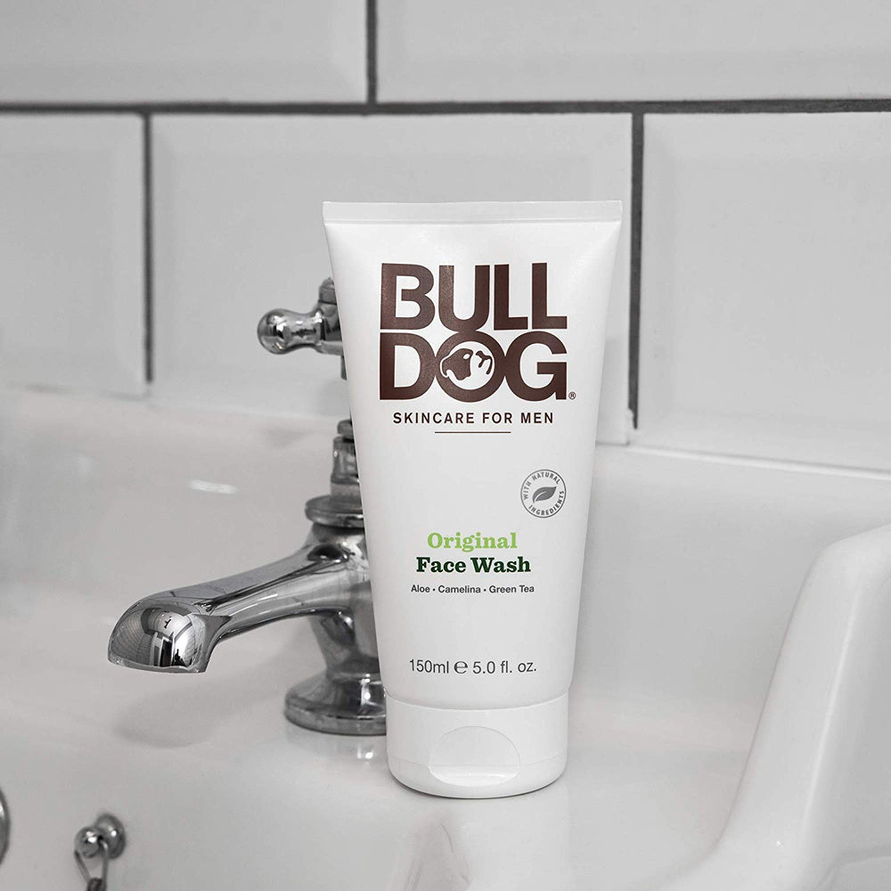 Bulldog Original Face Wash lather application for quick cleansing