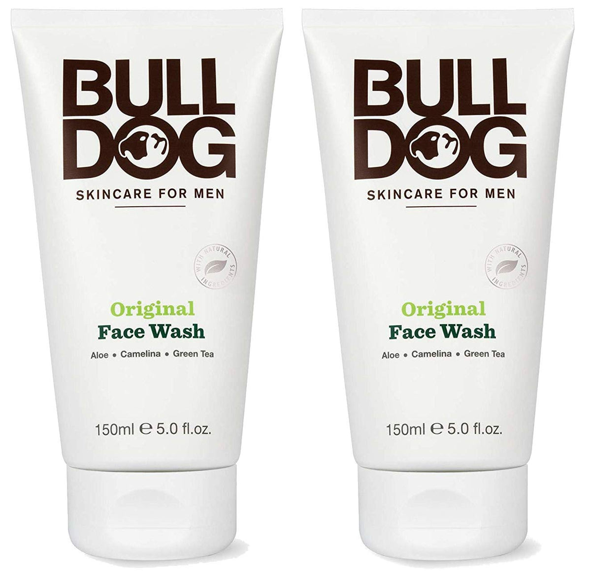 Bulldog Original Face Wash two-pack front view for daily use