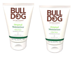 Bulldog Original Moisturizer Aloe Vera bottle for daily hydration.