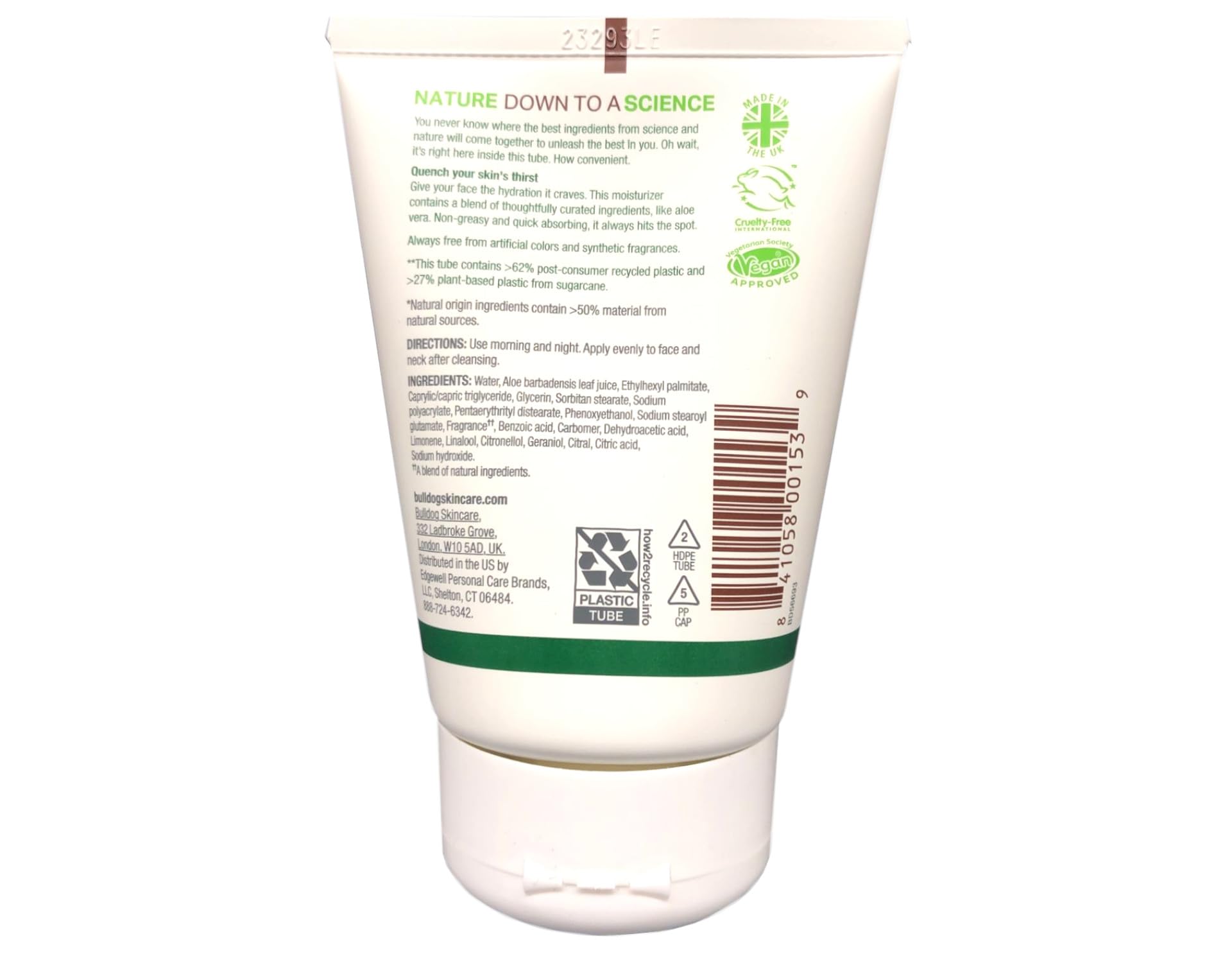 Bulldog Original Moisturizer on face for smooth, balanced skin.