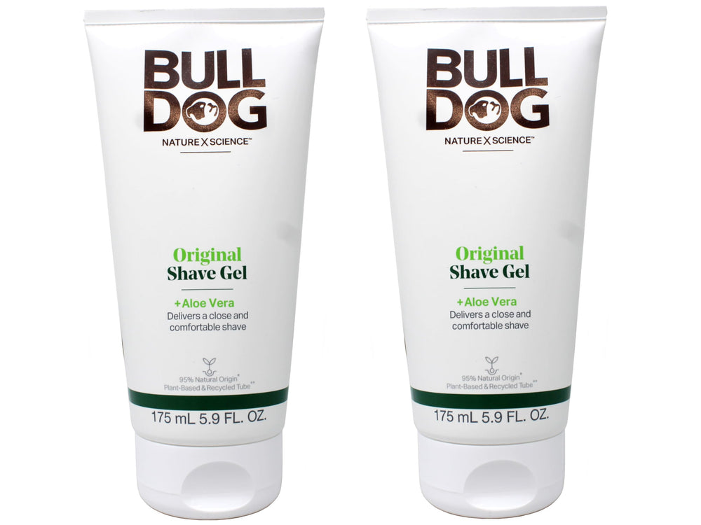 Bulldog Original Shave Gel bottle front for a smooth, comfortable shave